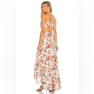 ASTR the label Frolic Dress in Cream and Ruby Floral